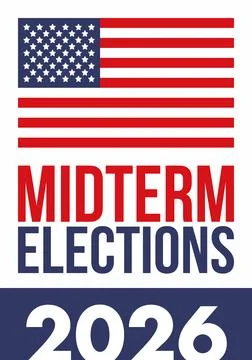 US Midterm Elections 2026. Vote 2026. Vote day. US Election Stock Illustration
