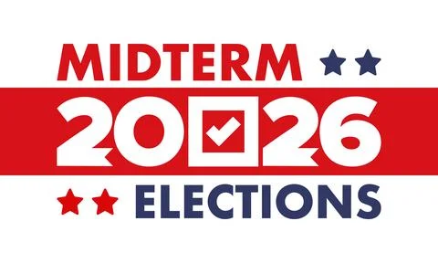 US Midterm Elections 2026. Vote 2026. Vote day. US Election Stock Illustration