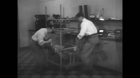 Us military develope solar cell technology to power satellites in the 1950s Stock Footage 101199565