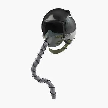 US Military Pilot Helmet 3D Model
