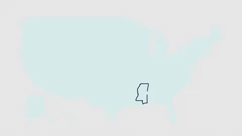 US mississippi state map animation. United states of America country - high Stock Footage 151928090