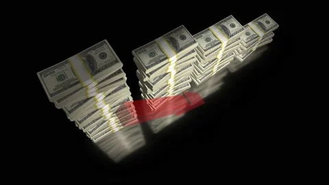 US money decrease bar chart animation 库存影片 226273195