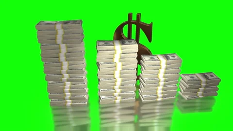 US money decrease bar chart animation 库存影片 226308743