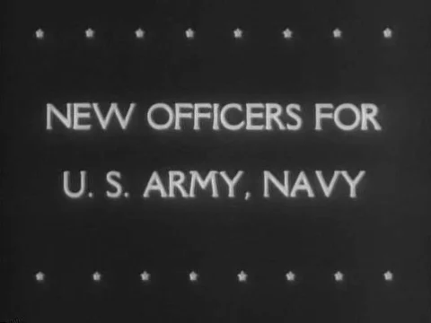 U.S. Navy and Army cadets graduate from prestigious military academies in 1946. Stock Footage 74965571