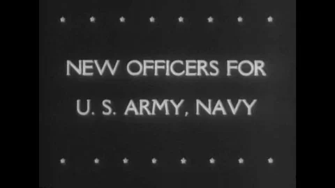U.S. Navy and Army cadets graduate from prestigious military academies in 1946. Stock Footage 139701639