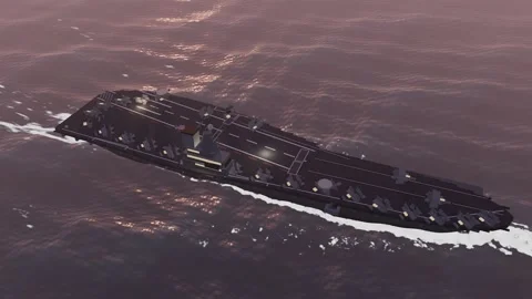 Us navy carrier deck at first light aerial sunrise flight ops sea loop Stock Footage 343840752