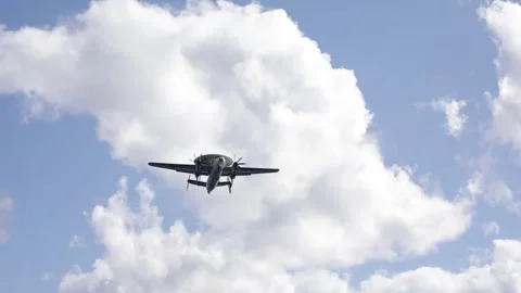 U.S. Navy E-2 Hawkeye early warning aircraft flying  Stock Footage 254153000