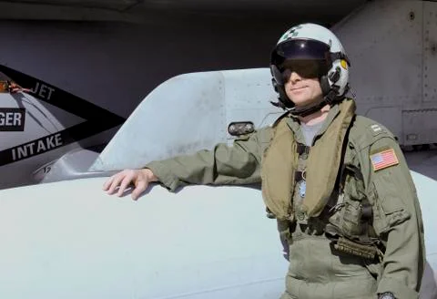 U.S. Navy Fighter Pilot Stock Photos