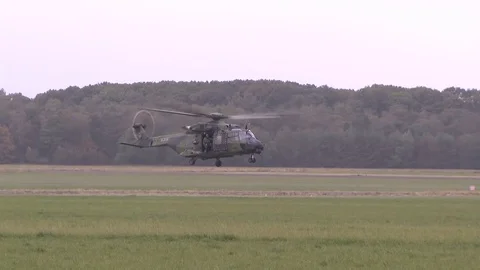 US Navy Helicopter Apache takes off Stock Footage 120948757