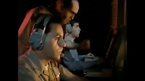 A US Navy nuclear attack submarine investigates a vessel detected on its sonar, Stock Footage 79519626