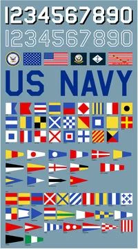 US Navy signals flags, numbers and symbols, vector illustration イラスト素材