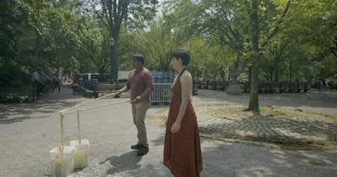 US - NYC - Central Park Bubbles 2 Stock Footage 126885676