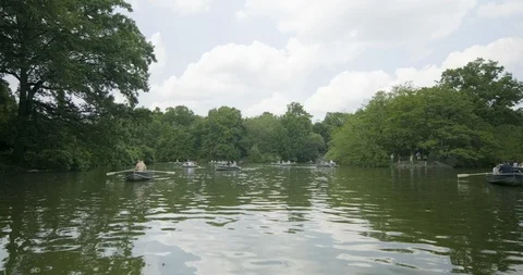 US - NYC - Central Park Lake 1 Stock Footage 126890889