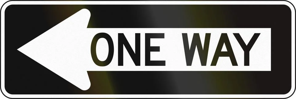 US One Way Stock Illustration