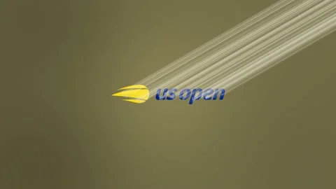 US Open Tennis Logo Light Reveal Stock Footage 157696039