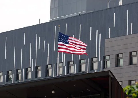 US opens new de facto embassy to show commitment to Taiwan, Taipei - 12 Jun 2018 Stock Photos