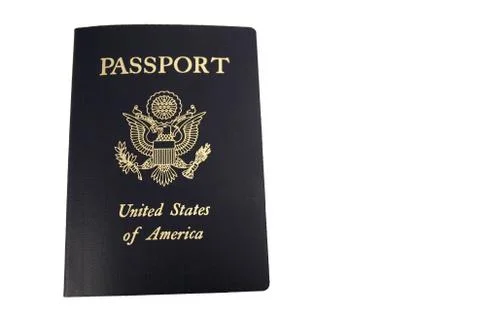 Us passport on white background Foto stock
