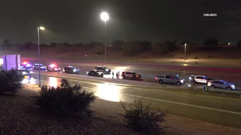 US, Phoenix: Mesa Police Stop Wrong-Way Driver Stock Footage 321690676