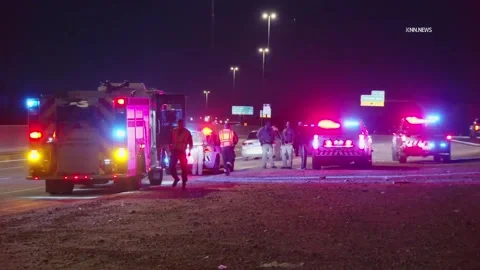 US, Phoenix: Peoria Loop 101 Wrong-Way Driver Arrested Stock Footage 322713643