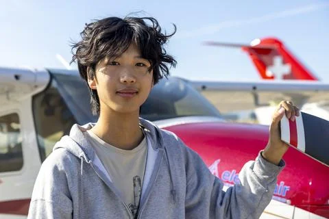 US pilot Ethan Guo attempts world record for solo flight around the world from G Stock Photos