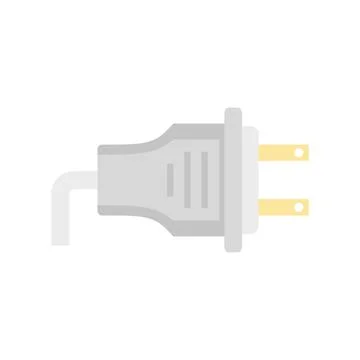 Us plug icon flat isolated vector イラスト素材