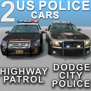 US POLICE CARS 3D Model