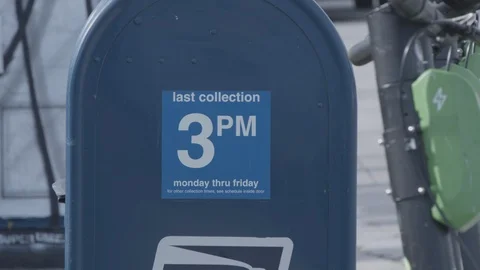US Post Mail Box Pickup times Stock Footage 101432117