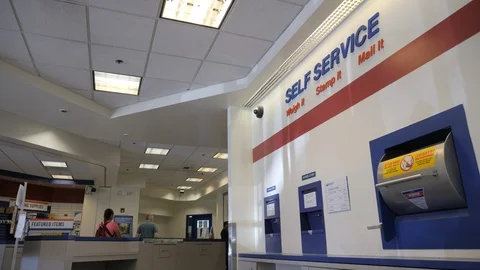 U.S. Post Office During COVID-19 Crisis Stock Footage 128590077