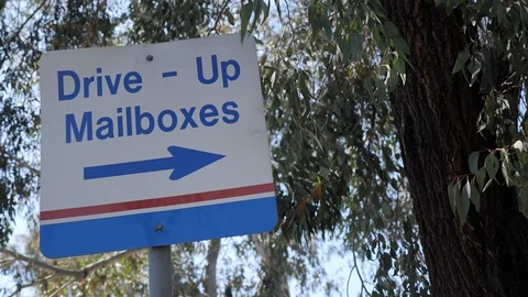 U.S. Post Office Mailbox Sign Stock Footage 128586768