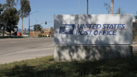 U.S. Post Office Sign Vídeos de archivo 128544497