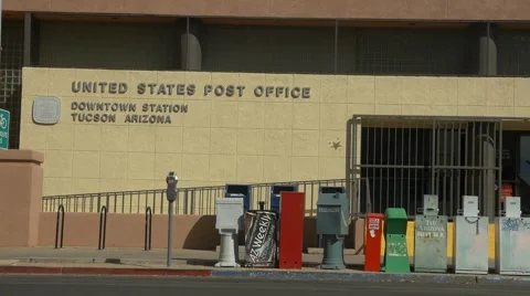 US Post Office in Tucson, AZ Stock Footage 61044657