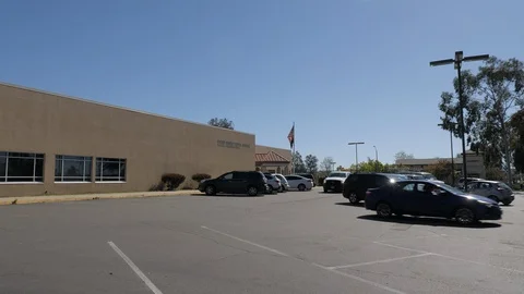 U.S. Post Office Wide Shot Stock Footage 128586413