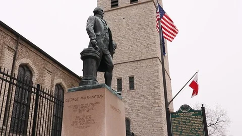 U.S. President George Washington Statue Detroit Michigan USA Stock Footage 127241017
