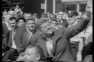 U.s. President John F. Kennedy Jfk Waving To Crowd Before Assassination Stock Footage
