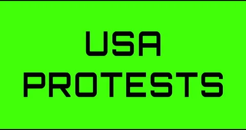 US protest text green screen, masked glitched effect. Stock Footage 132619299