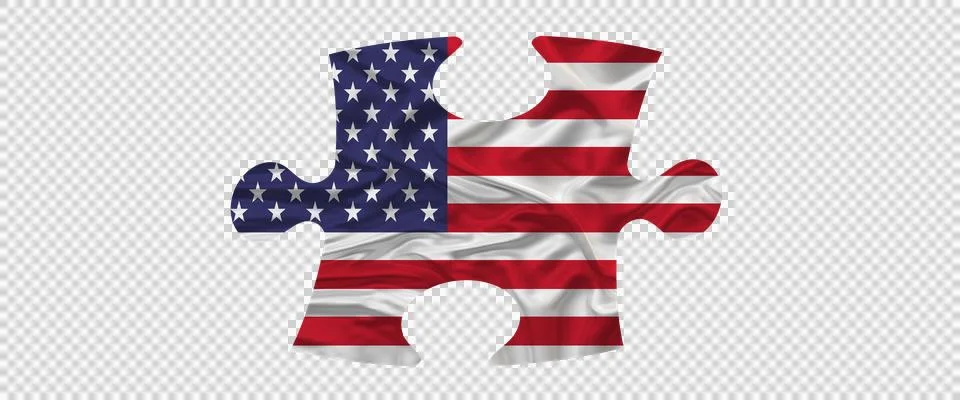 Us puzzle editable Stock Illustration