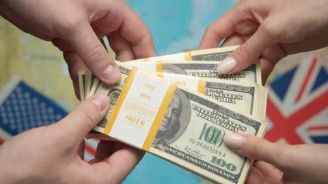US representative allocates grant to British partner among world symbols and Stock Footage 331263452