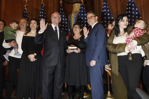  US Representative John Rutherford (Republican of Florida) and their famil... Stock Photos