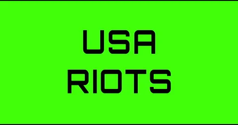 US riot text green screen, masked glitched effect. Video stock 132619310