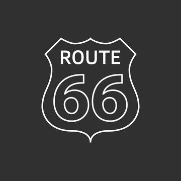 US route 66 sign. Stock Illustration