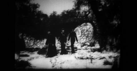 US sailors visiting garden Stock Footage 43443021