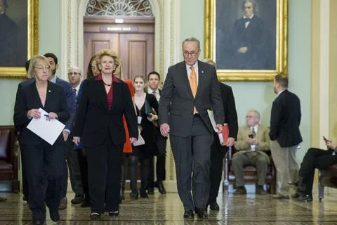 US Senate negotiations to avoid a partial shutdown of the federal government, Wa Stock Photos
