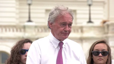 U.S. Senator Ed Markey blasts Brett Kavanaugh's environmental record Stock Footage 93239072