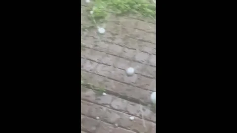 US: Severe Storms Blast Minnesota With Large Hail And Damaging Winds Stock Footage 277485943