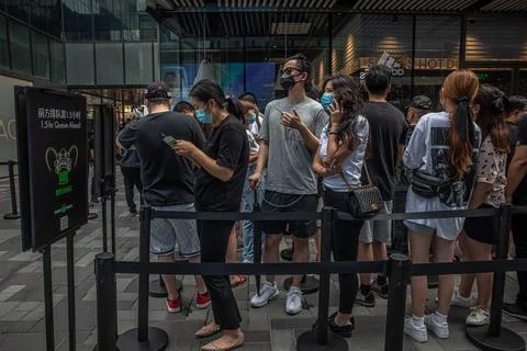 US Shake Shack opens its first restaurant in Beijing, China - 12 Aug 2020 Stock Photos