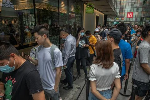 US Shake Shack opens its first restaurant in Beijing, China - 12 Aug 2020 Stock Photos