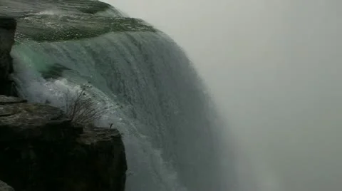 US Side - Closeup of Water over the Edge Stock-Footage 12546943