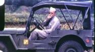 Us Soldier In American Army Jeep Vehicle Ww2 1960S Vintage Film Home Movie Stock Footage