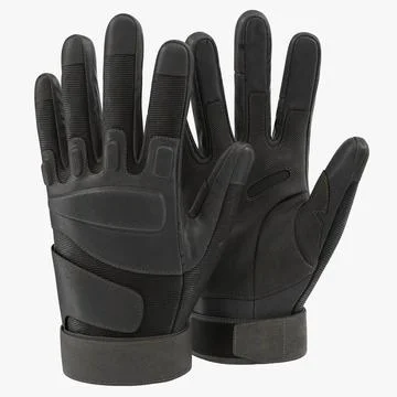 US Soldier Gloves Black 3D Model 3D Model