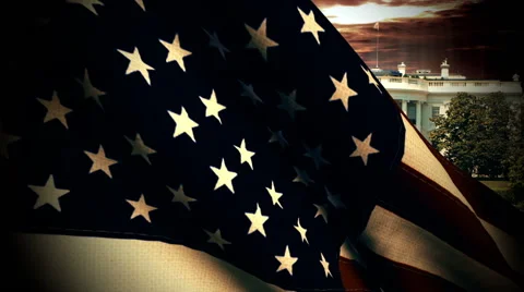 US Soldiers in front of US flag. Stock Footage 62010719